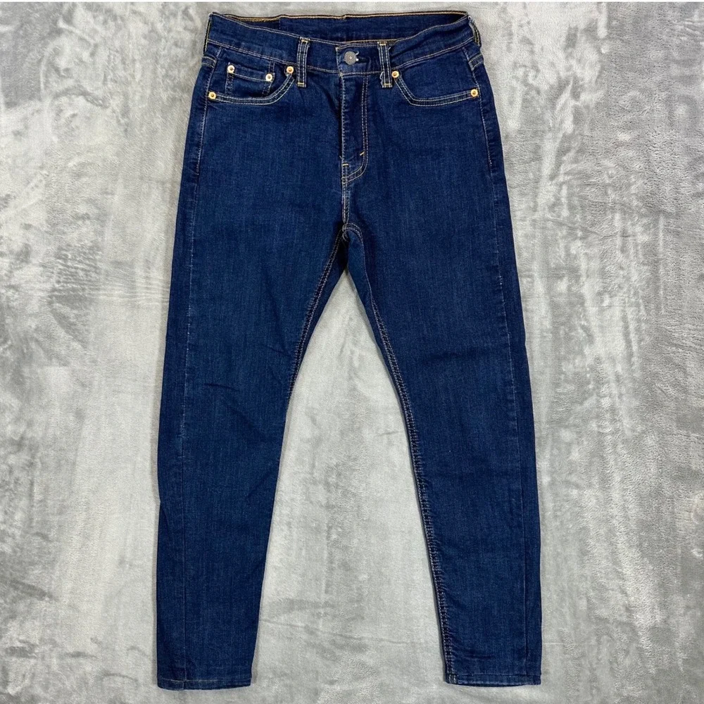 Levi's 510 Extreme Skinny Jeans Men's Size 30x28 Blue Dark Wash Hemmed*